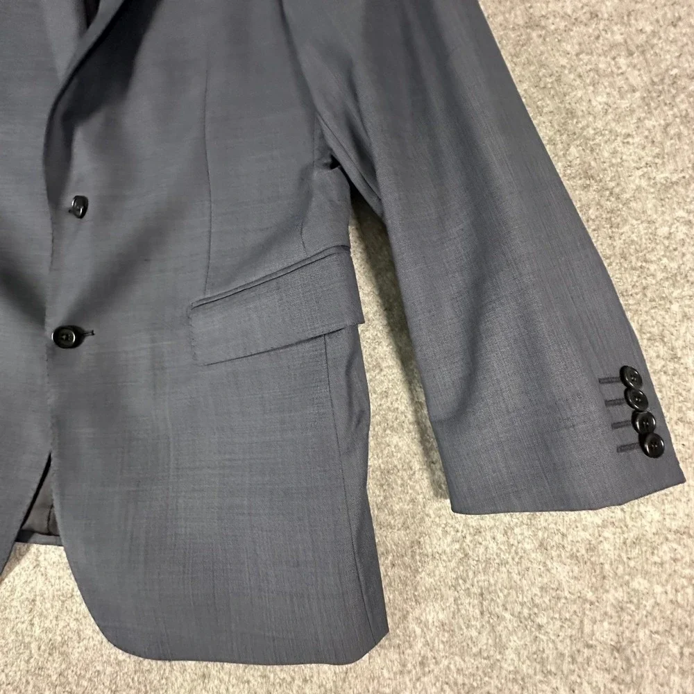 Ermenegildo Zegna Saks Fifth Avenue Blazer Mens 42 Grey Traveller Wool 2 Button